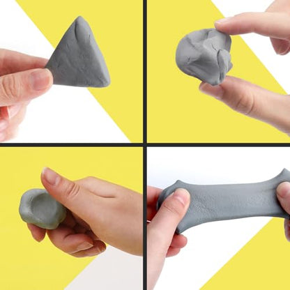 4 Pack Kneaded Eraser, Artist Eraser, Erasers for Drawing, Brighten Your Sketches and Drawings,1.45x1.35x0.32in,Grey