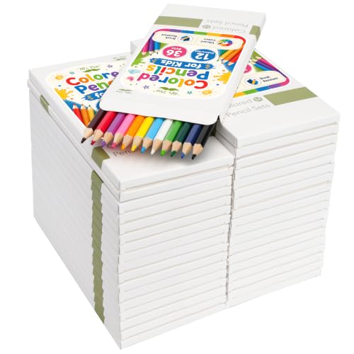 Mr. Pen- Colored Pencils for Kids, 12 Colors/Set, 36 Sets, Soft Core Pre-Sharpened Color Pencils Bulk for Adult Coloring Book, Drawing, Sketching, Teacher Supplies, Classroom Prizes, Kids Party Favors - size: 36 Sets, style: Hexagonal Barrel
