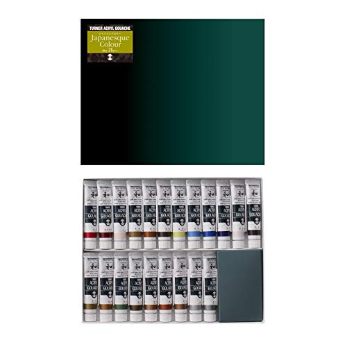 Turner's Acrylic Gouache AGJ2021C Japanese Color Set of 21 Colors, 0.7 fl oz (20 ml) (No. 6) - size: 0.67 Fl Oz (Pack of 21)