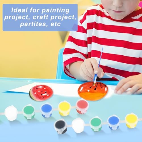 EzaroNexis Mini Acrylic Paint Set for Kids, 25 Pack 12 Colors Washable Kids Paint kit, Perfect for Home Birthday Classroom Party Favors,Painting Canvas,Paper,Wood,Rock & Fabric (350)