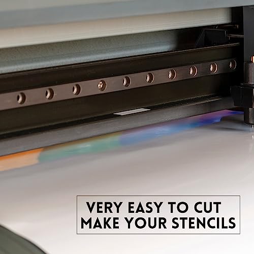Frienda 24 Pack 10 Mil Blank Stencil Sheets, 12 x 24 Inch Plastic Making Sheet Milky Translucent Reusable PET Blank Stencil Material, Clear Plastic Sheets for Cutting Machine, DIY Crafts and Painting - size: 10 Mil, 12 x 24 Inch