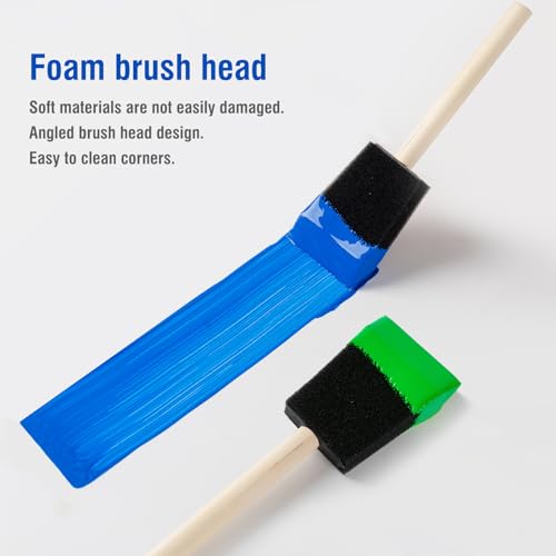 Foam Paint Brushes, 2 Inch, 48 Pack, Sponge Bruhses for Painting, Craft Paint Sponges Set, Foam Brushes Bulk, Sponge Paint Brushes for DIY, Staining, Black - size: 2 inch, 48 pack