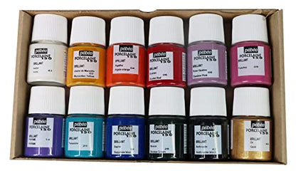 Pebeo Porcelaine 150 China Paint, Exploration Set #1- Set of 12 x 20 ml Bottles - color: Multicolor, style: 12 x 20ml