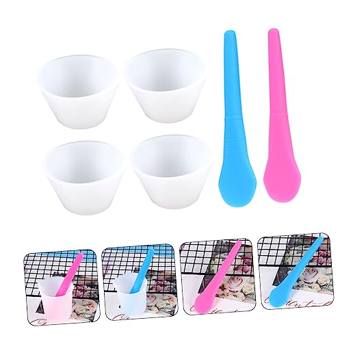 OSALADI 1Set DIY Epoxy Mixing Cups Silicone Mixing Cups Silicone Stir Sticks for Crafting Paint and Glue Projects Reusable Easy to Clean for Batch Mixing