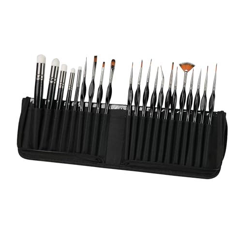 21pcs Paint Brush Set,Acrylic Paint Brushes, Paint Brushes with Dry, Angled Spot, Liner, Flat, Round, Acrylic Brush for Watercolor， Acrylic Canvas Paintings, Face Painting, Body Painting - size: 21pcs