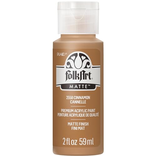 FolkArt Acrylic Paint in Assorted Colors (2 oz), 2558, Cinnamon - color: Cinnamon, size: 2 Fl Oz (Pack of 1)