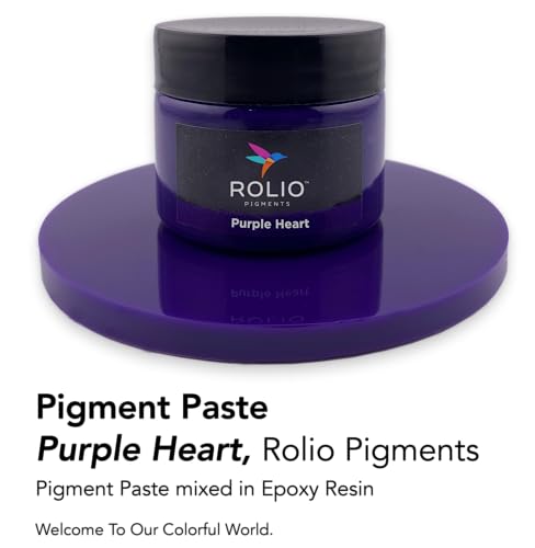Rolio Purple Heart Pigment Paste for Epoxy Resin – 2oz Jar – Opaque Purple Epoxy Colorant, Resin Dye Paste, High-Intensity Pigment Paste for Art, Jewelry, Crafts, Tumblers & DIY Projects - color: Purple Heart