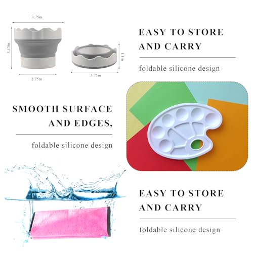 LEYEDZ 41PCS Acrylic Paint Set,Art Kit for Kids Adults Beginners | 24 Acrylic Paints,8 Brushes,5 Canvas Panels,Palette,Cup & Towel,Foldable Adjustable Table Easel for Home School Travel