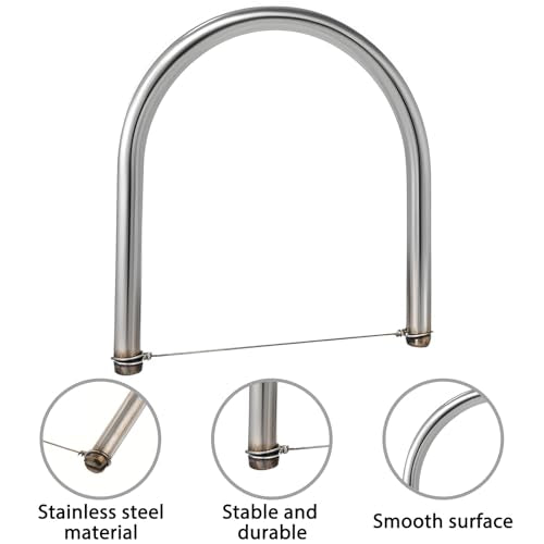 Stainless Steel Pottery Clay Wire Cutter, Pottery Clay Wire Cutter, Hand-Pottery Tools and Supplies, Trimming Ceramic Pottery-Sculpting Tool for Cutting Mud, DIY Clay-Modeling, Ceramics, Sculpting