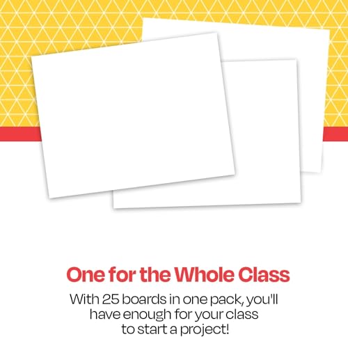 School Smart Railroad Poster Board Paper, 22 x 28 Inches, 4-Ply, White, Pack of 25 - color: High Gloss, size: 4-Ply, Pack of 25