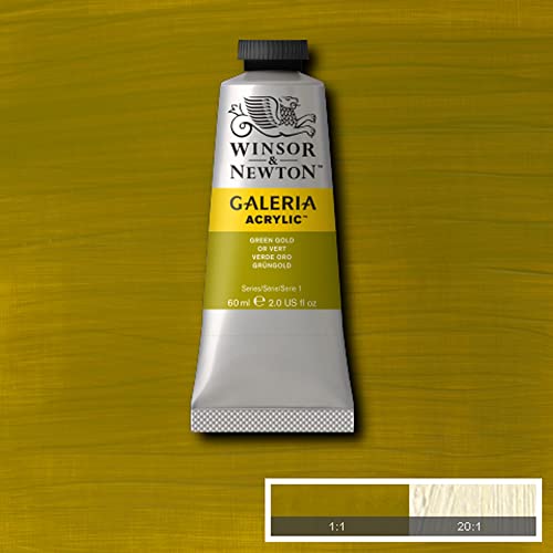 Winsor & Newton Galeria Acrylic Color, 60ml (2-oz) Tube, Green Gold - color: Green Gold, style: 2-oz Tube