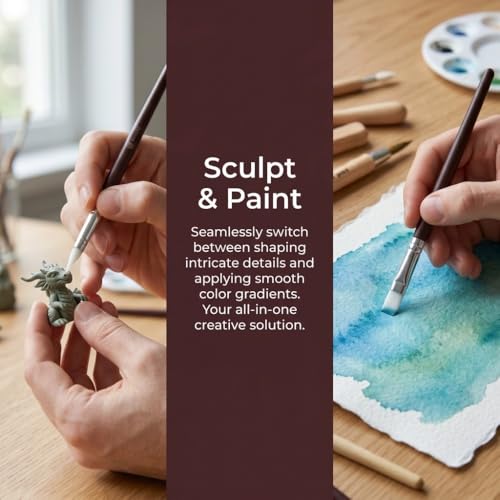 Sculpting Tool Set Dual-Ended Silicone Art Sticks for Clay Shaping, Carving, and Watercolor Blending, Multi-Functional Modeling & Painting Tools