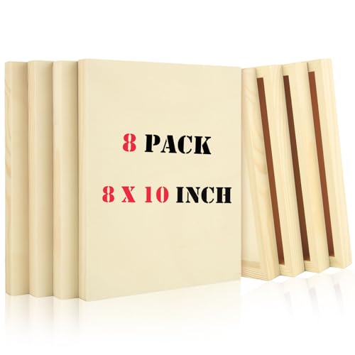 8PCS 8 x 10 Inch Wood Panels for Painting, Unfinished Wooden Canvas Panel Boards, Wood Panel for Arts & Craft Paint Pouring Panel Board - size: 8 x 10 Inch