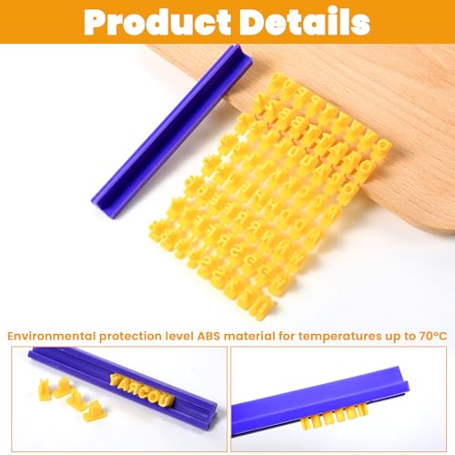 Clay Letter Stamps Alphabet Stamps Pottery Stamp for Clay Polymer Clays Tools Mini Alphabet Stamp Fondant Cookie Cake Impress Embosser Cutter-Stamp DIY Making Tools (72 Characters)