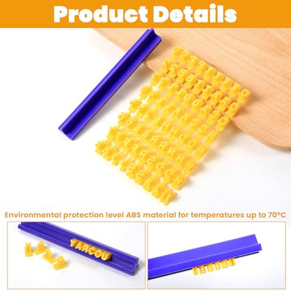 Clay Letter Stamps Alphabet Stamps Pottery Stamp for Clay Polymer Clays Tools Mini Alphabet Stamp Fondant Cookie Cake Impress Embosser Cutter-Stamp DIY Making Tools (72 Characters)