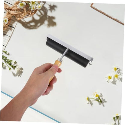Unomor Hard Rubber Roller Large Printmaking Tool for DIY Ink and Stamping Crafts, Precision Craft Roller for Block Printing and Painting Projects