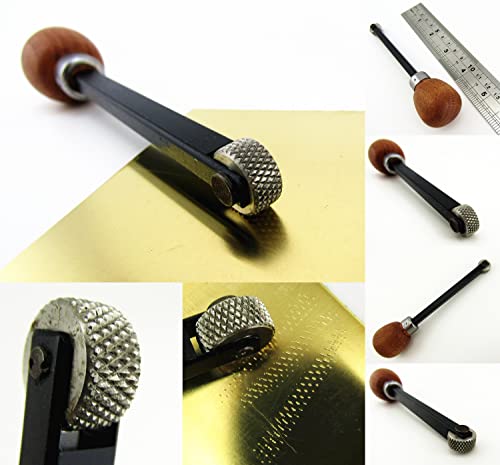 2pcs Printmaking Woodcut Copperplate Resin Board Engrave Etching Print Leathercraft Embossing Carve Roulette Wheel Tool Set