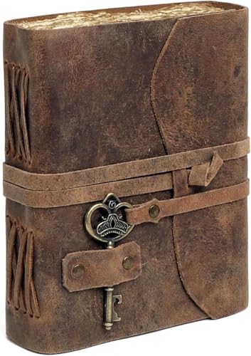 cuero Vintage Leather Journal - Handmade Refillable Leather Bound Notebook with Deckle Edge Paper, Antique Travel Diary, Writing Journal for Men & Women - Vintage Notebook Binder (4 by 6 inch) - size: 4 x 6 inches