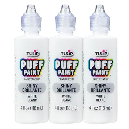 Tulip Puff Paint Slick White 4 Fl Oz (Pack of 3) - color: White