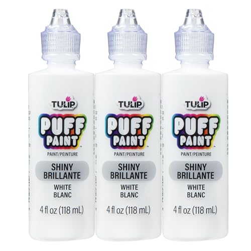 Tulip Puff Paint Slick White 4 Fl Oz (Pack of 3) - color: White