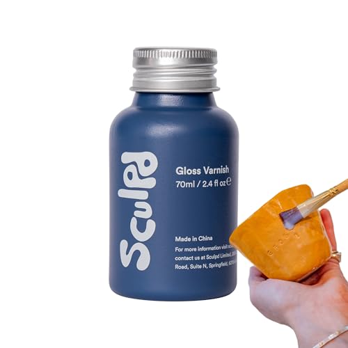 Sculpd 70 ml Air Dry Clay Glaze - Gloss, Scratch Resistant and Waterproof Pottery Glaze, Gloss Varnish for Air Dry Clay - color: Gloss Varnish, size: 70 ml