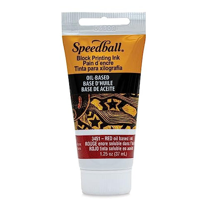 Speedball Art Products Company 003451 37cc Oil Block Ink, Red - color: Red