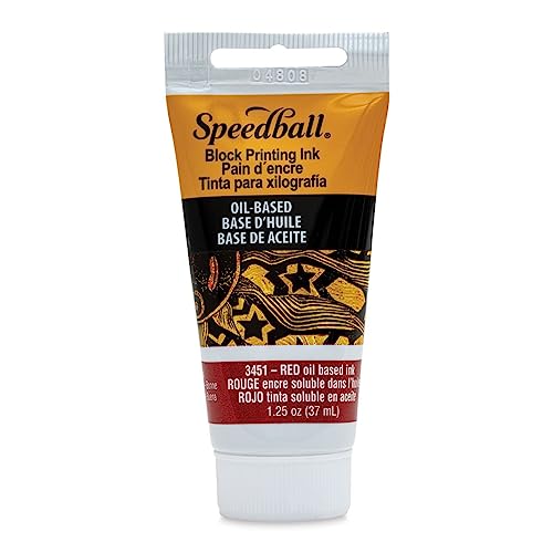 Speedball Art Products Company 003451 37cc Oil Block Ink, Red - color: Red
