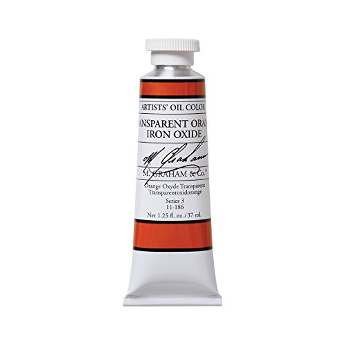 M. Graham Artist Oil Paint Transparent Orange Iron Oxide 1.25oz/37ml Tube - color: Transparent Orange Iron Oxide, size: 1.25 Fl Oz (Pack of 1)