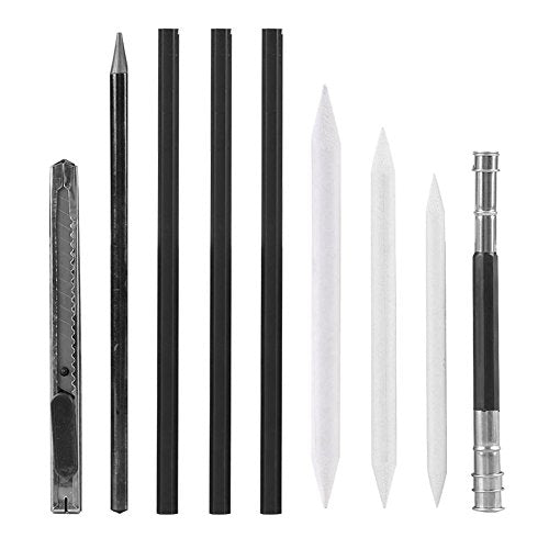 33pcs Professional Sketching Drawing Pencils Kit Set Art Supplies Students Painting Tools and Kit Bag Graphite Charcoal Pencils Set