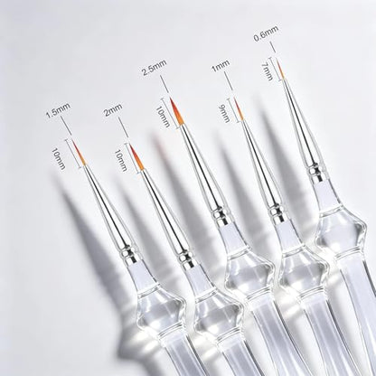 Detail Paint Brushes Set 5pcs Miniature Brushes for Fine Detailing & Art Painting, Mini Painting Brush for Acrylic, Oil, Watercolor, Gouache, Models
