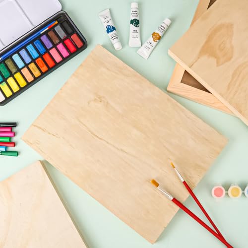 6 Pack 9 x 12 Inch Unfinished Wood Panels, Wooden Panel Boards for Painting, Crafts, and Home Decor - size: 6 Pack 9 x 12 Inch