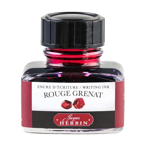 Jacques Herbin 13029T - 30ml Bottle of Ink for Fountain Pens and Rollerball Pens - Rouge Grenat - color: Garnet Red, size: 1 fl oz