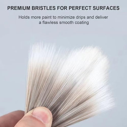 King Origin 1 Inch Angled Paint Brushes - 12 Pcs, Small Paint Brush Set with Ultra-Dense Soft Bristles for Trim & Detail Work - Edge Painting Tool - size: 1 Inch, 12 Pack