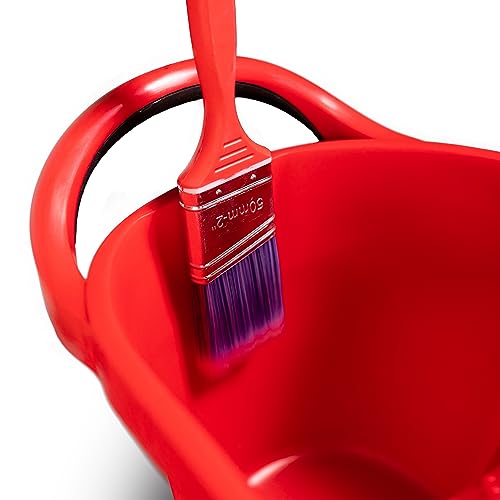 HP CO. HANDY PRODUCTS Handy Roller Pail with 10 Disposable Liners – Holds 1/2 Gallon of Paint or Stain, Built-in Magnetic Brush Holder, Roller Grid & Sturdy Handle