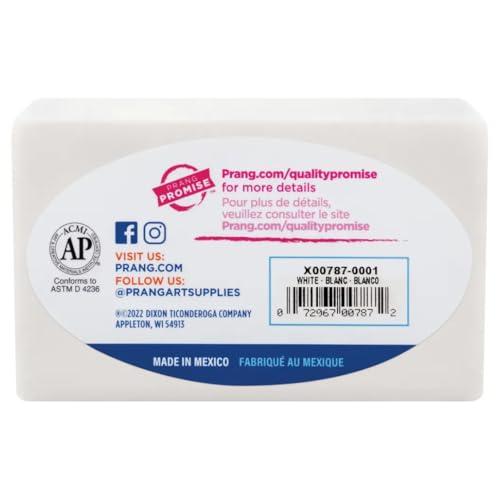 Prang Modeling Clay, White, 1 lb. Block, Case of 12 Blocks, 192 oz. Total | Pliable, Non-Hardening, Non-Staining, Easy Clean-Up, Perfect for Preschool and Elementary Aged Children - color: White, size: 1 lb. (Pack of 12)
