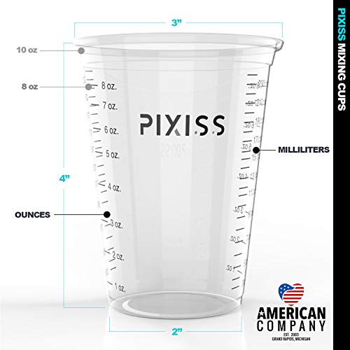 Amazing Clear Cast Epoxy Resin Kit by Alumilite - Deep Pour With 20x Disposable Plastic Mixing Cups and Pixiss Mixing Sticks Bundle