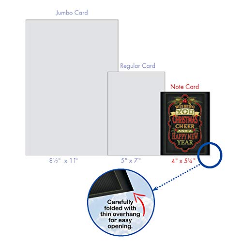 The Best Card Company - 10 Christmas Greeting Cards with Envelopes - Festive, Fun Assorted Holiday Notecards (4 x 5.12 Inch) - Chalk Up Another Holiday M2297 - style: Chalk up Another Holiday