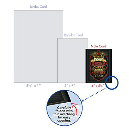 The Best Card Company - 10 Christmas Greeting Cards with Envelopes - Festive, Fun Assorted Holiday Notecards (4 x 5.12 Inch) - Chalk Up Another Holiday M2297 - style: Chalk up Another Holiday