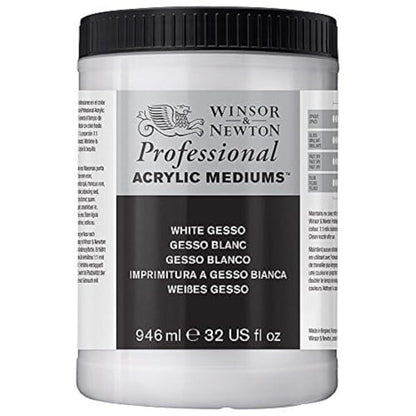 Winsor & Newton Professional Acrylic Medium, White Gesso, 946ml (32-oz) - color: White Gesso, style: 946ml (32-oz)