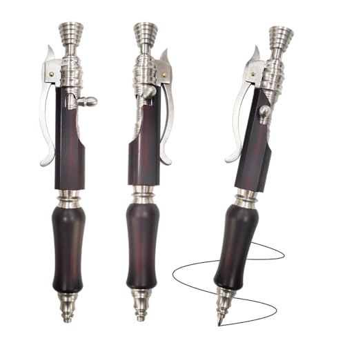Dr. Metalleung Heavy Duty Stainless Steel Bolt Action Pen - Tactical EDC Retractable Ballpoint Pen with CNC Precision, Pocket Clip, Refillable (Black G2 Ink) - Perfect for Gifts & Smooth Writing - style: Baroque