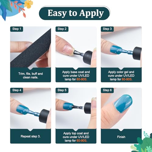 JODSONE 32 Colors Nail Polish Set With U V Light Manicure Nail Tools Nail Art Manicure Salon DIY at Home - color: with glitter color series