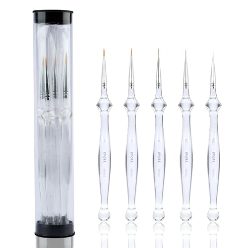 Detail Paint Brushes Set 5pcs Miniature Brushes for Fine Detailing & Art Painting, Mini Painting Brush for Acrylic, Oil, Watercolor, Gouache, Models