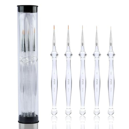 Detail Paint Brushes Set 5pcs Miniature Brushes for Fine Detailing & Art Painting, Mini Painting Brush for Acrylic, Oil, Watercolor, Gouache, Models