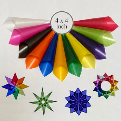Translucent Wax Paper, Kite Paper, Glassine Papers. Suitable for Making Window Stars, Waldorf Stars (Classic, 4 x 4 inch) - color: Classic, 4 x 4 inch