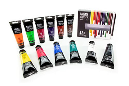 Liquitex Basics Acrylic Paint Set, 12 x 118ml (4-oz) Tubes - style: 12 x 118ml (4-oz)