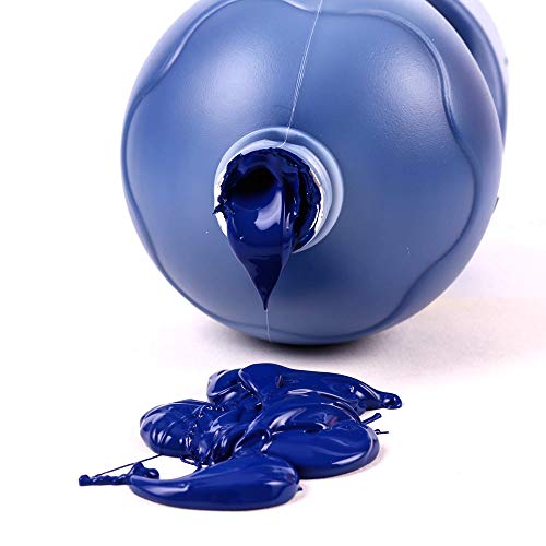 Mont Marte Discovery School Acrylic, Phthalo Blue, 1/2 Gallon (2 Liter). Ideal for Students and Artists. Excellent Coverage and Fast Drying. Pump Lid Included. - color: Phthalo Blue