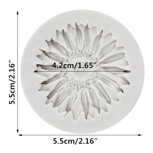 Chrysanthemum Flower Polymer Clay Molds Flower Silicone Mold for DIY Crafts Epoxy Resin Casting Air Dry Polymer Clay Plaster Jewelry Making - color: Style J