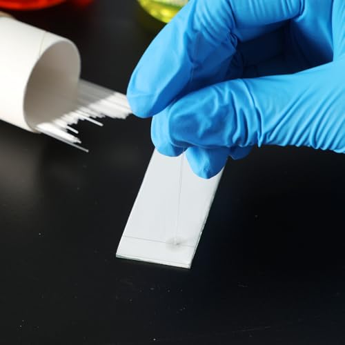 Labasics Glass-Backed TLC Plates, Silica Gel Sheets for Lab Analysis, High-Purity Layer, Fast Separation, 2.5 x 7.5 cm, 80 PCS