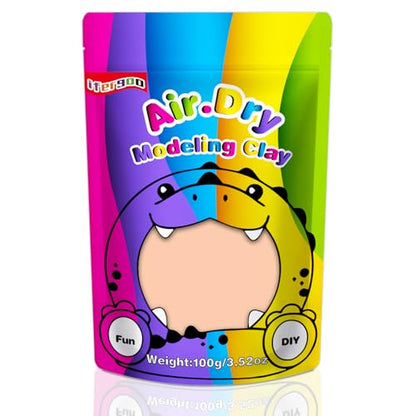 ifergoo Skin Air Dry Clay, DIY Creative Modeling Clay for Kids, Super Light Magic Foam Clay for Kids Age 3-12, Soft, No-Sticky & Non-Toxic, Molding Clay for School Art & Craft Project(Skin/100g/3.5oz) - color: Skin/100g