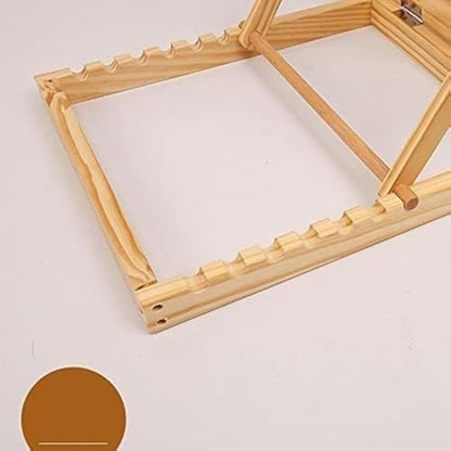 Adjustable Tabletop Easel, Heavy Duty H-Frame Studio Easel for Artists, Beechwood Painting & Drawing Art Supplies with 6 Height Settings